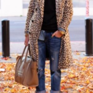 Vintay SAFARI FAIRMOOR leopard coat -40 bust -21.5” sleeves -34” long